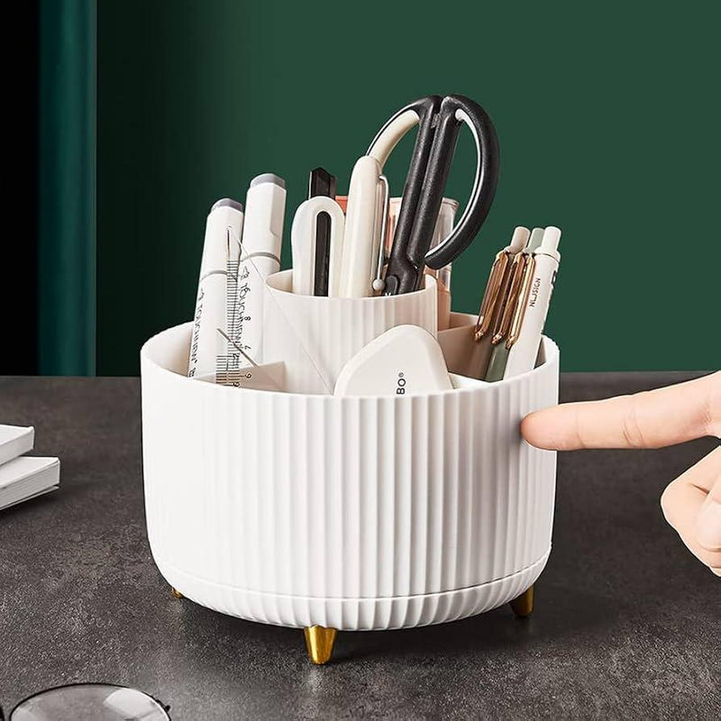 Organizador de cosméticos con rotación de 360 ​​grados y estantes ajustables 