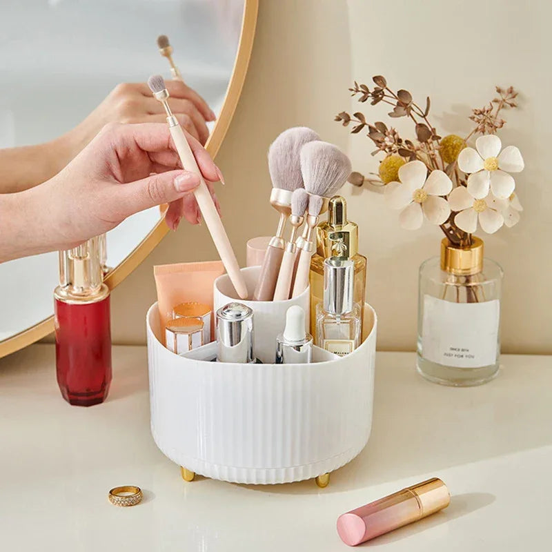 Organizador de cosméticos con rotación de 360 ​​grados y estantes ajustables 