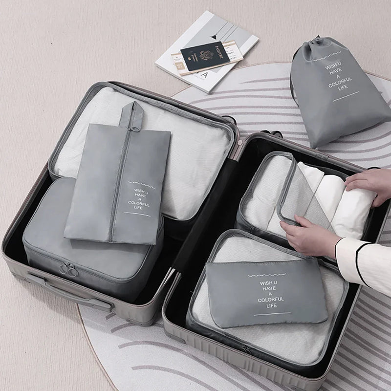 Kit con 7 bolsas organizadoras para maletas de viaje 