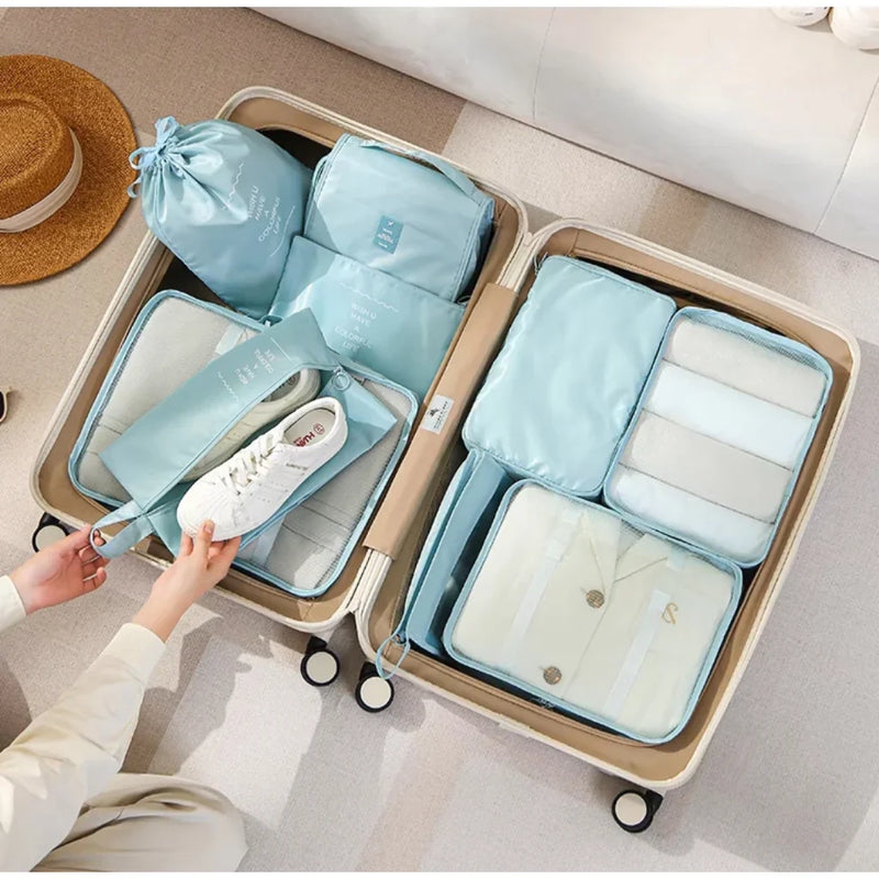 Kit con 7 bolsas organizadoras para maletas de viaje 