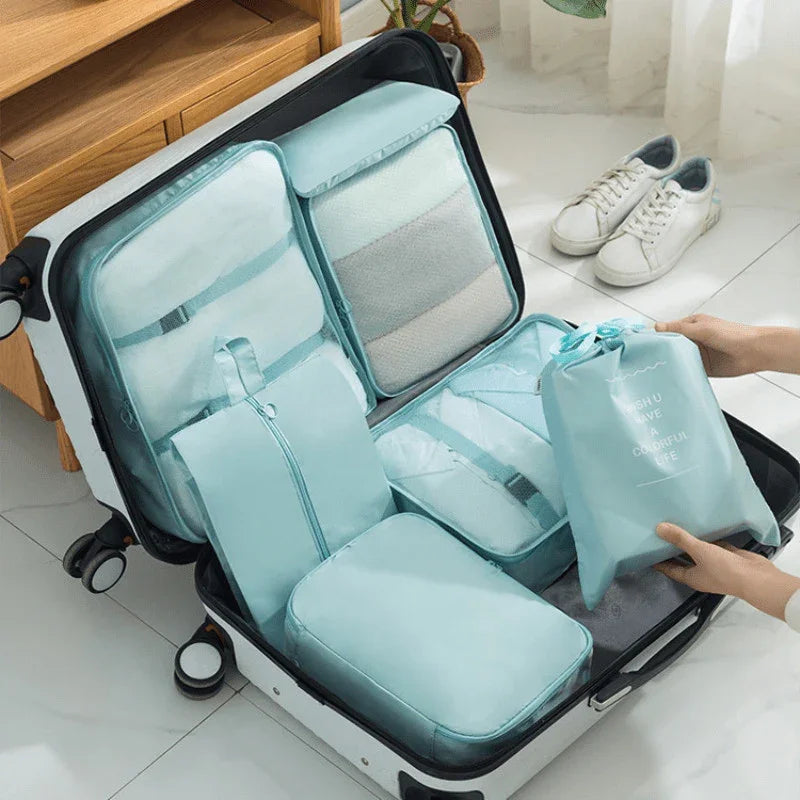 Kit con 7 bolsas organizadoras para maletas de viaje 